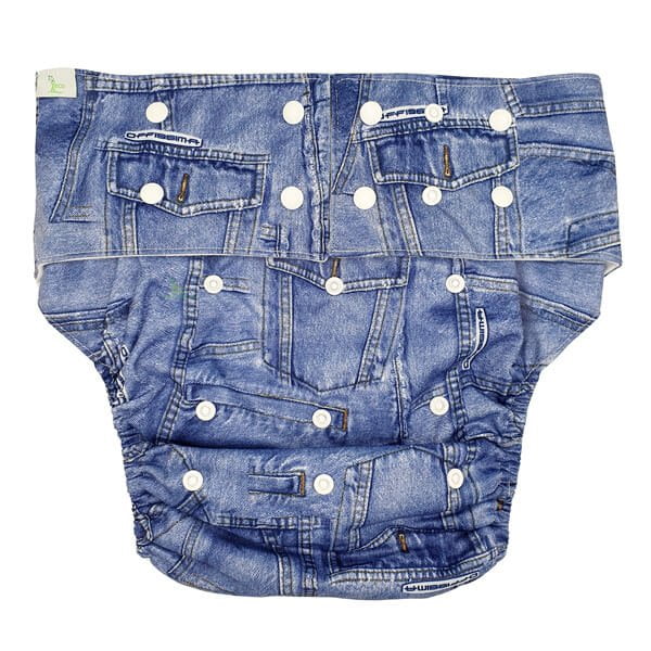 Product - Adult Cloth Nappy Denim Print Front