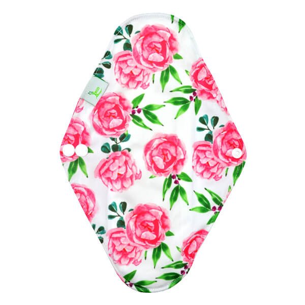 Incontinence Pad Large Pink Roses Back